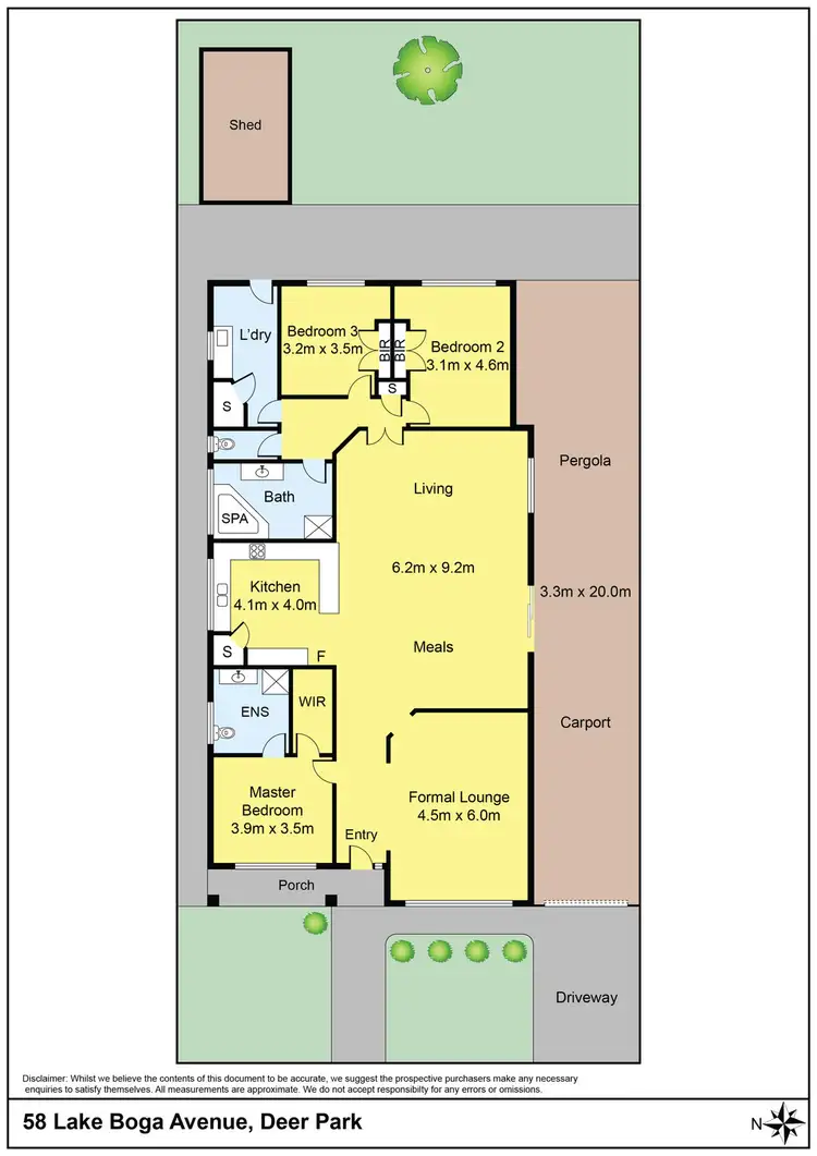 Floorplan of Homely house listing, 58 Lake Boga Avenue, Deer Park VIC 3023