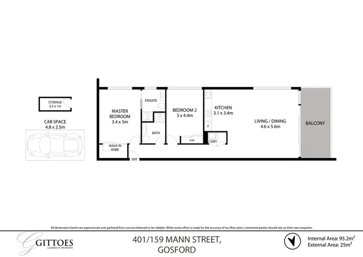 Floorplan of Homely apartment listing, 401/159 Mann Street, Gosford NSW 2250