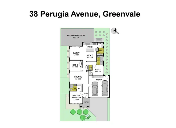 Floorplan of Homely house listing, 38 Perugia Avenue, Greenvale VIC 3059