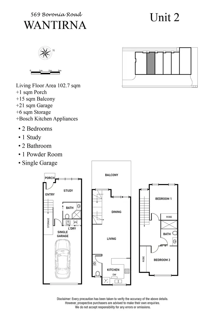 Floorplan of Homely block of units listing, 1-6/569 Boronia Road, Wantirna VIC 3152
