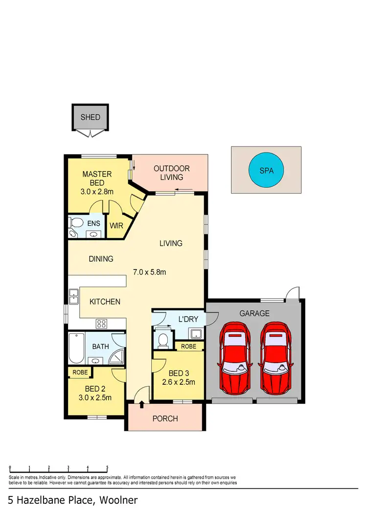 Floorplan of Homely house listing, 5 Hazelbane Place, Woolner NT 820