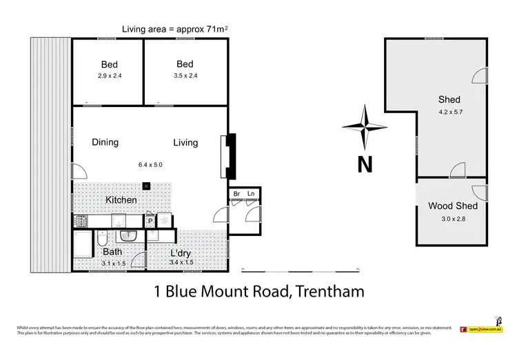 Floorplan of Homely house listing, 1 Blue Mount Road, Trentham VIC 3458