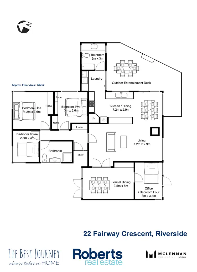Floorplan of Homely house listing, 22 Fairway Crescent, Riverside TAS 7250