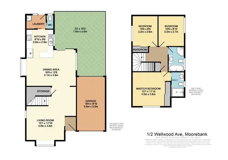 Floorplan of Homely townhouse listing, 1/2 Wellwood Avenue, Moorebank NSW 2170