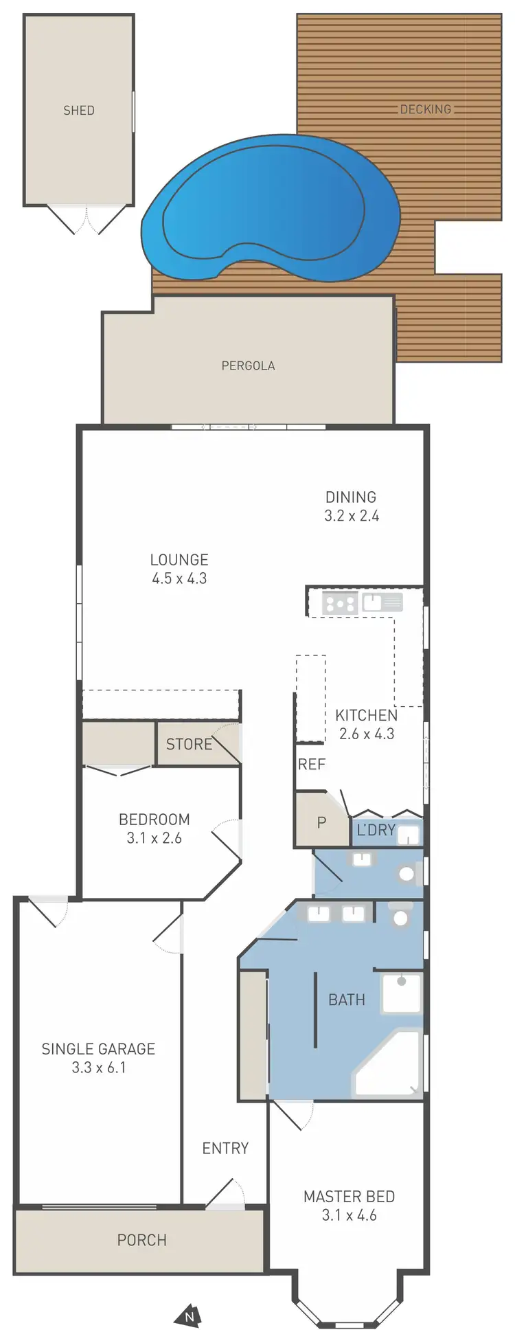 Floorplan of Homely house listing, 13 Milburn Circuit, Caroline Springs VIC 3023
