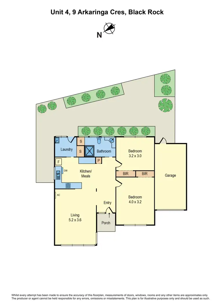 Floorplan of Homely unit listing, 4/9 Arkaringa Crescent, Black Rock VIC 3193