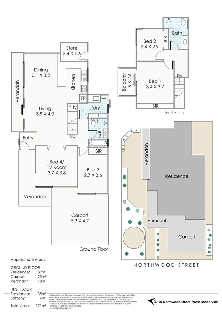 Floorplan of Homely house listing, 90 Northwood Street, West Leederville WA 6007