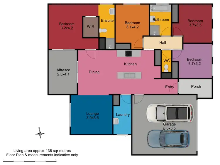 Floorplan of Homely house listing, 13 Hallaran Way, Orange NSW 2800