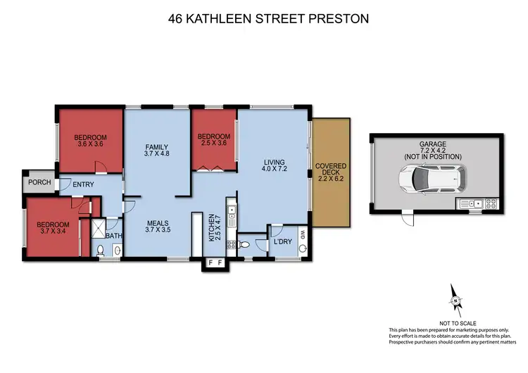 Floorplan of Homely house listing, 46 Kathleen Street, Preston VIC 3072
