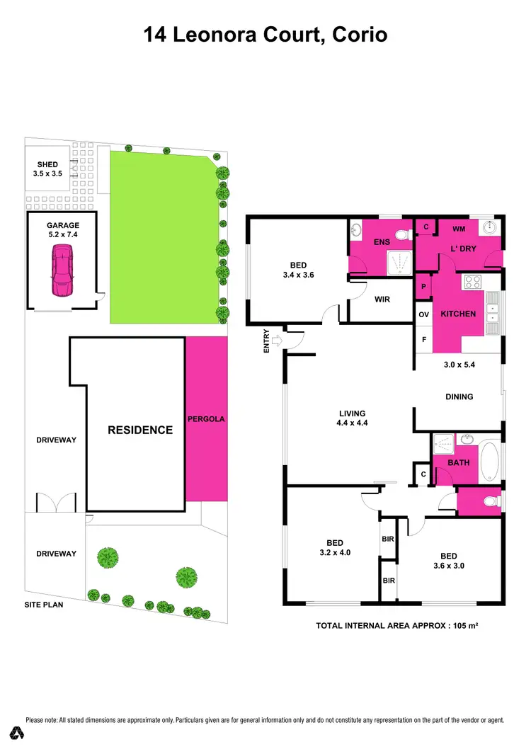 Floorplan of Homely house listing, 14 Leonora Court, Corio VIC 3214