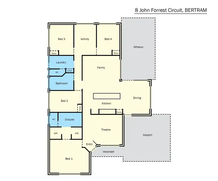 Floorplan of Homely house listing, 8 John Forrest Circuit, Bertram WA 6167