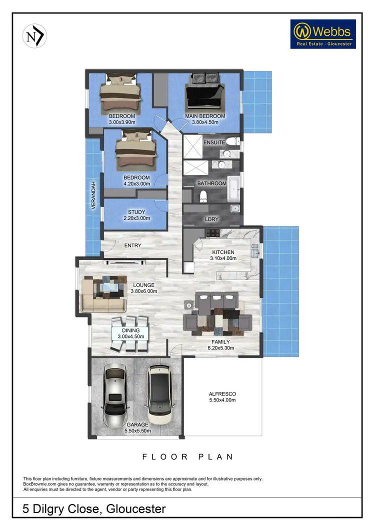 Floorplan of Homely house listing, 5 Dilgry Close, Gloucester NSW 2422