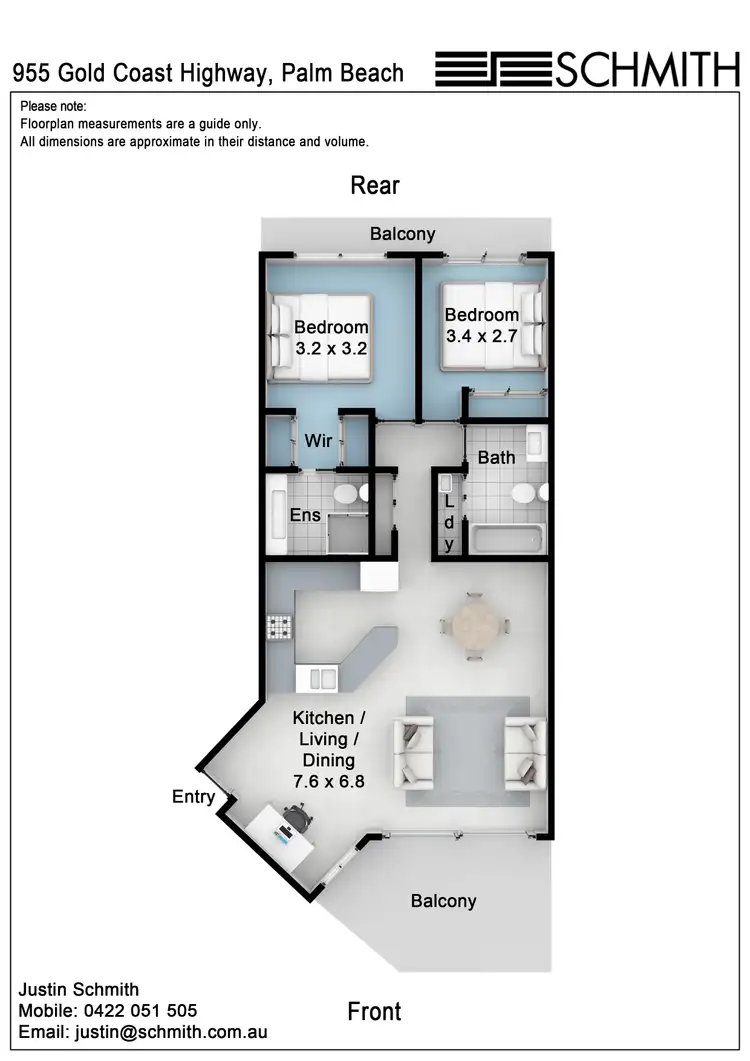 Floorplan of Homely unit listing, 110/955 Gold Coast Highway, Palm Beach QLD 4221