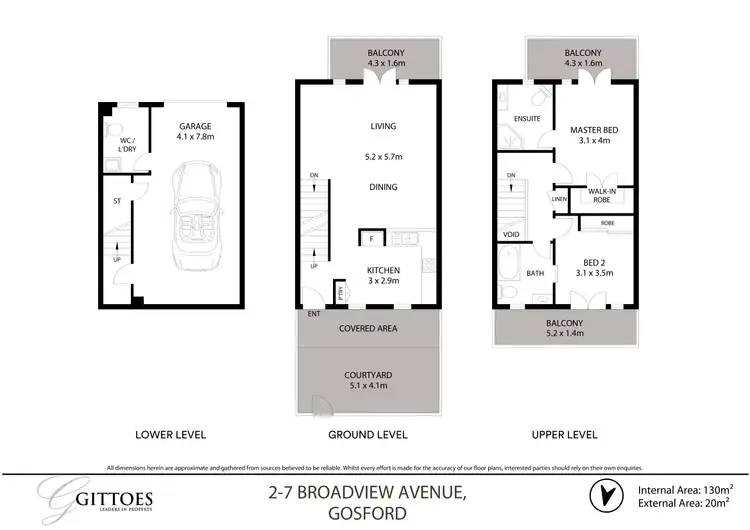 Floorplan of Homely townhouse listing, 2/7 Broadview Avenue, Gosford NSW 2250