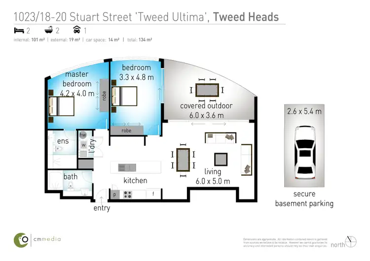 Floorplan of Homely unit listing, 1023/14-22 Stuart Street, Tweed Heads NSW 2485