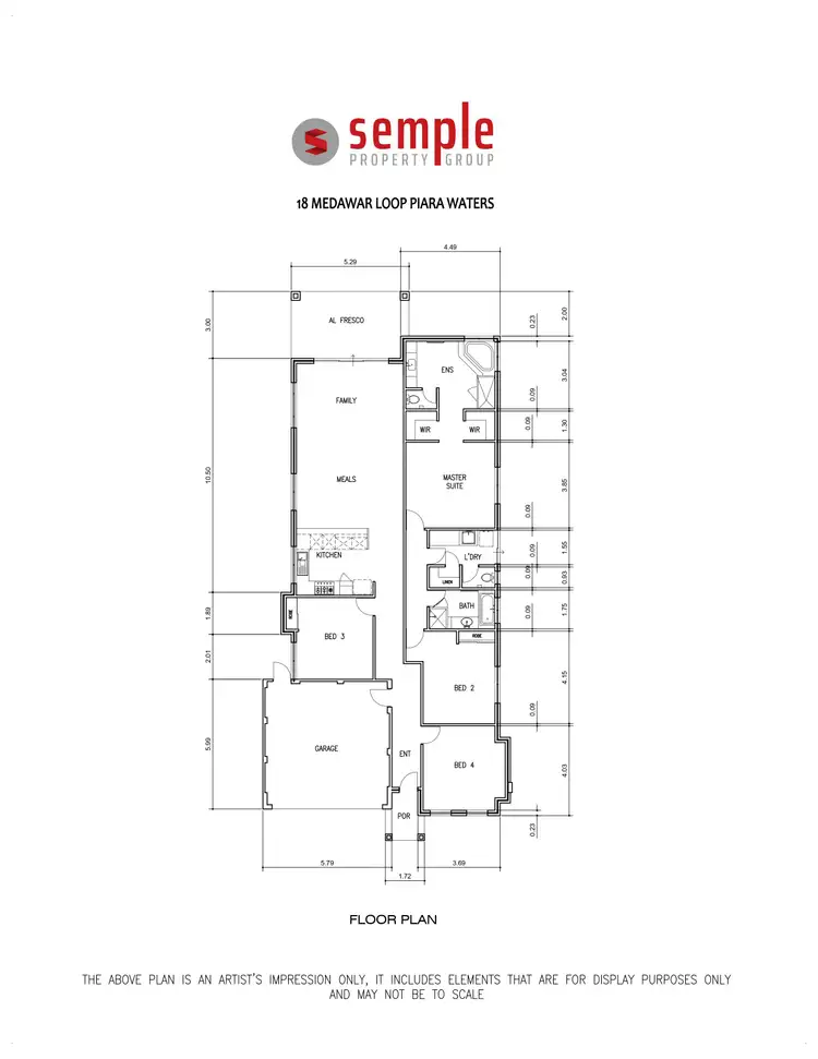Floorplan of Homely house listing, 18 Medawar Loop, Piara Waters WA 6112