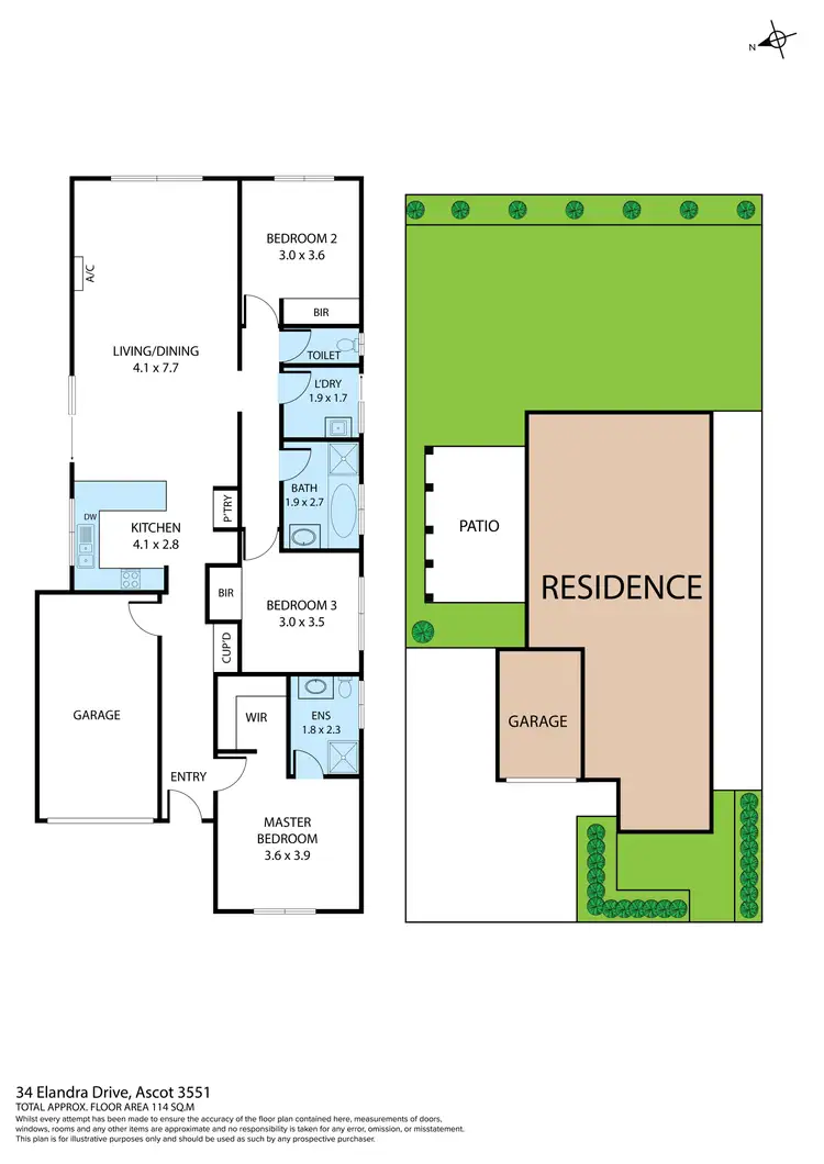 Floorplan of Homely house listing, 34 Elandra Drive, Ascot VIC 3551