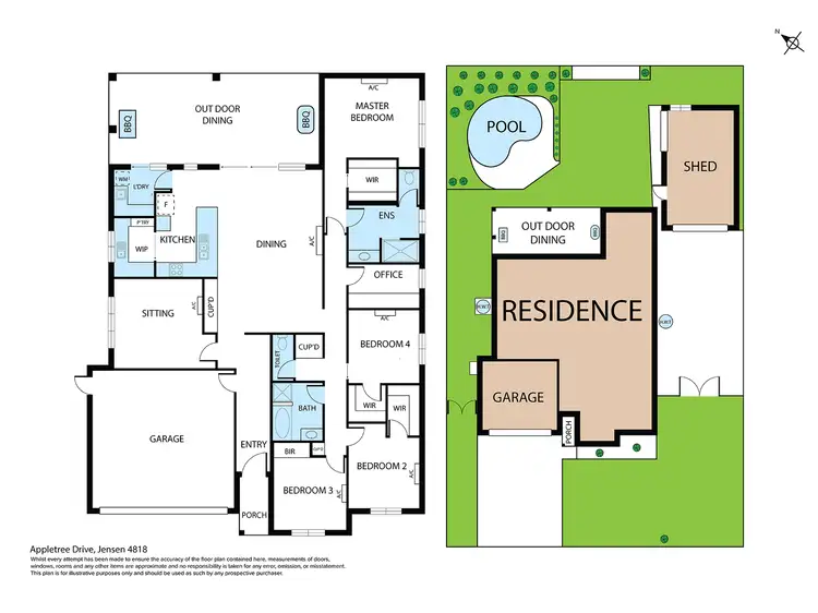 Floorplan of Homely house listing, 28 Appletree Drive, Jensen QLD 4818