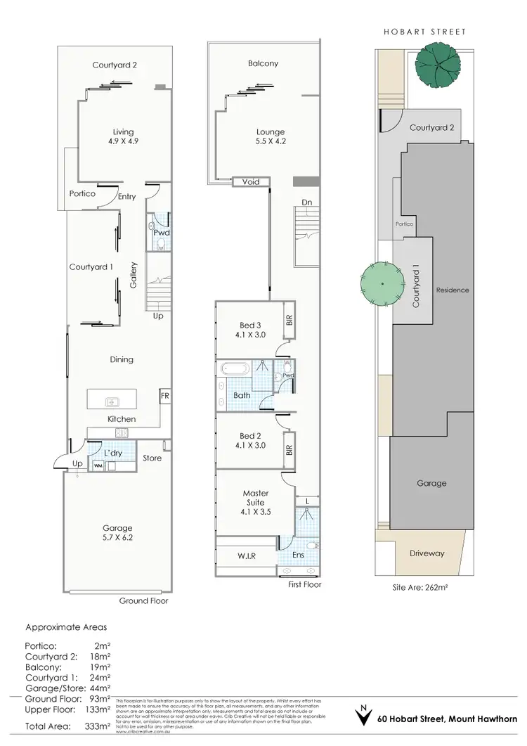 Floorplan of Homely house listing, 60A Hobart Street, Mount Hawthorn WA 6016