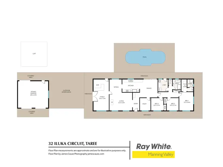 Floorplan of Homely rural property listing, 32 Iluka Circuit, Taree NSW 2430