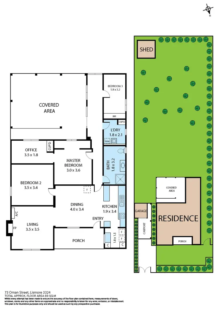 Floorplan of Homely house listing, 73 Oman Street, Lismore VIC 3324