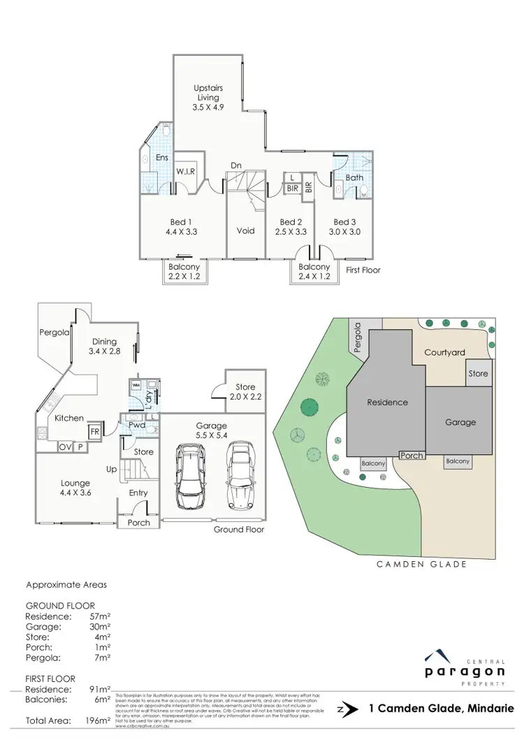 Floorplan of Homely house listing, 1 Camden Glade, Mindarie WA 6030