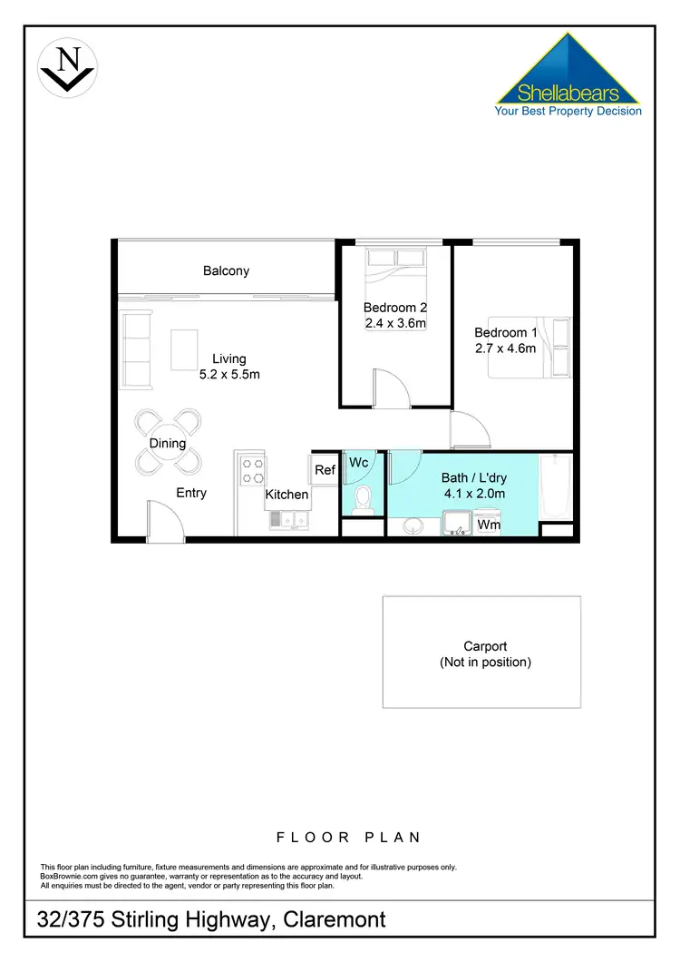 Floorplan of Homely apartment listing, 32/375 Stirling Highway, Claremont WA 6010