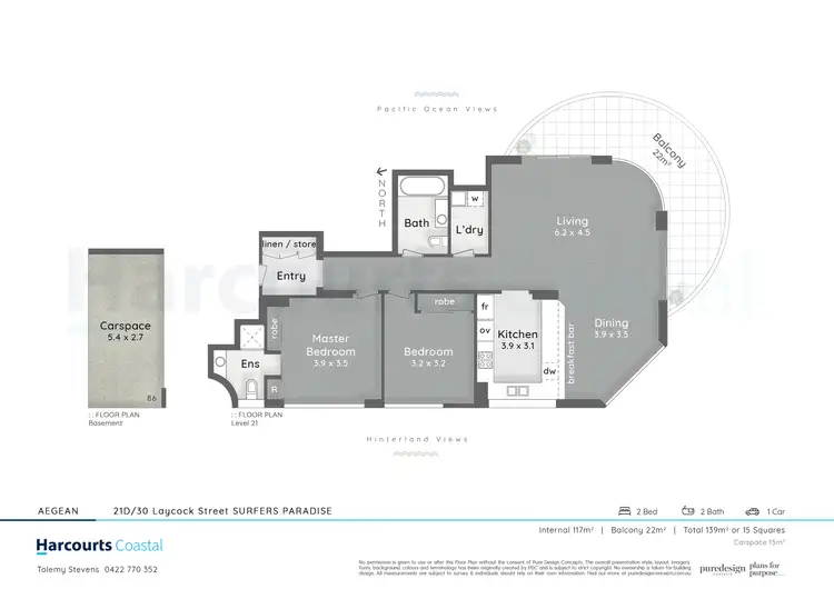 Floorplan of Homely apartment listing, 21D/30 Laycock Street, Surfers Paradise QLD 4217