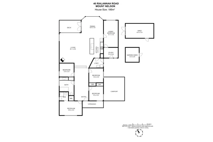 Floorplan of Homely house listing, 46 Rialannah Road, Mount Nelson TAS 7007