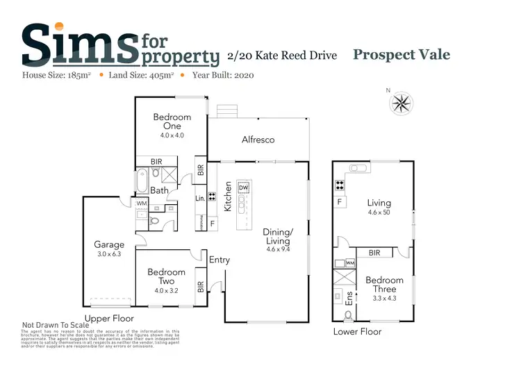 Floorplan of Homely townhouse listing, 2/20 Kate Reed Drive, Prospect Vale TAS 7250