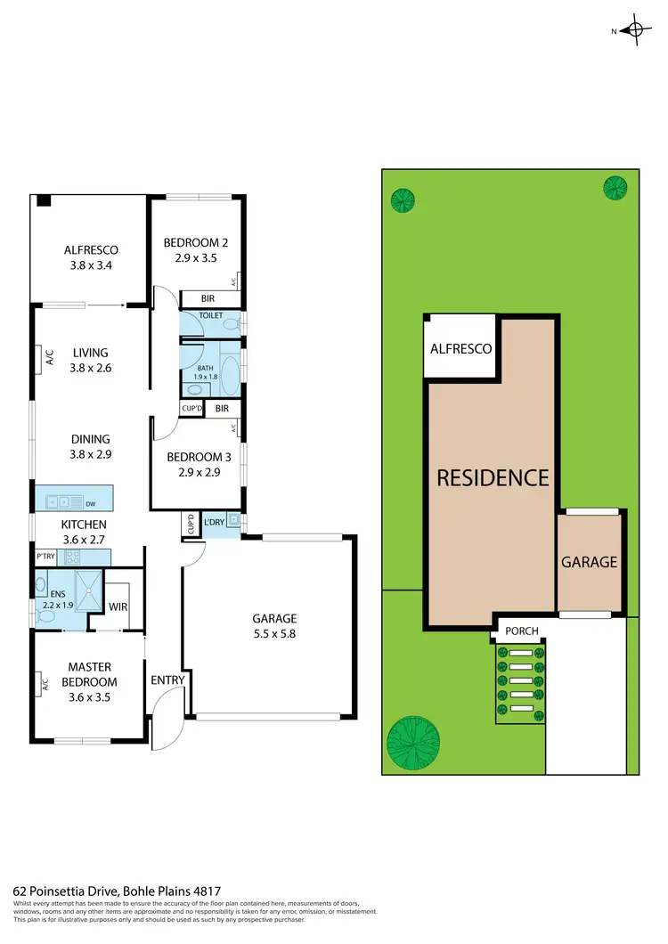 Floorplan of Homely house listing, 62 Poinsettia Drive, Bohle Plains QLD 4817