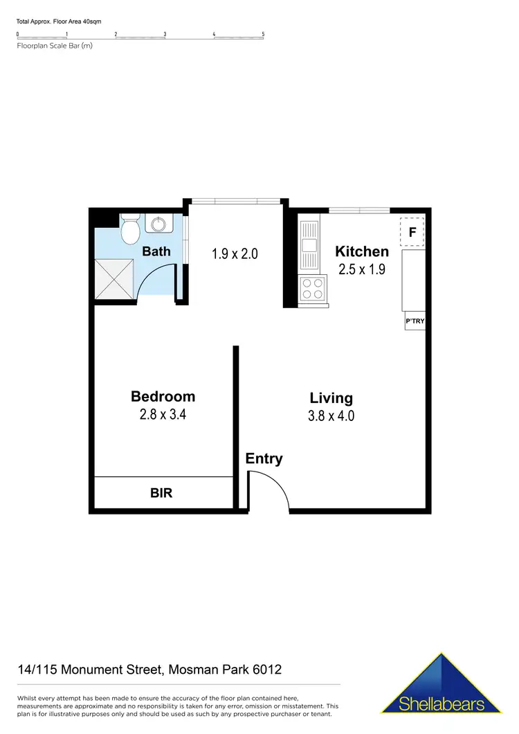 Floorplan of Homely apartment listing, 14/115 Monument Street, Mosman Park WA 6012