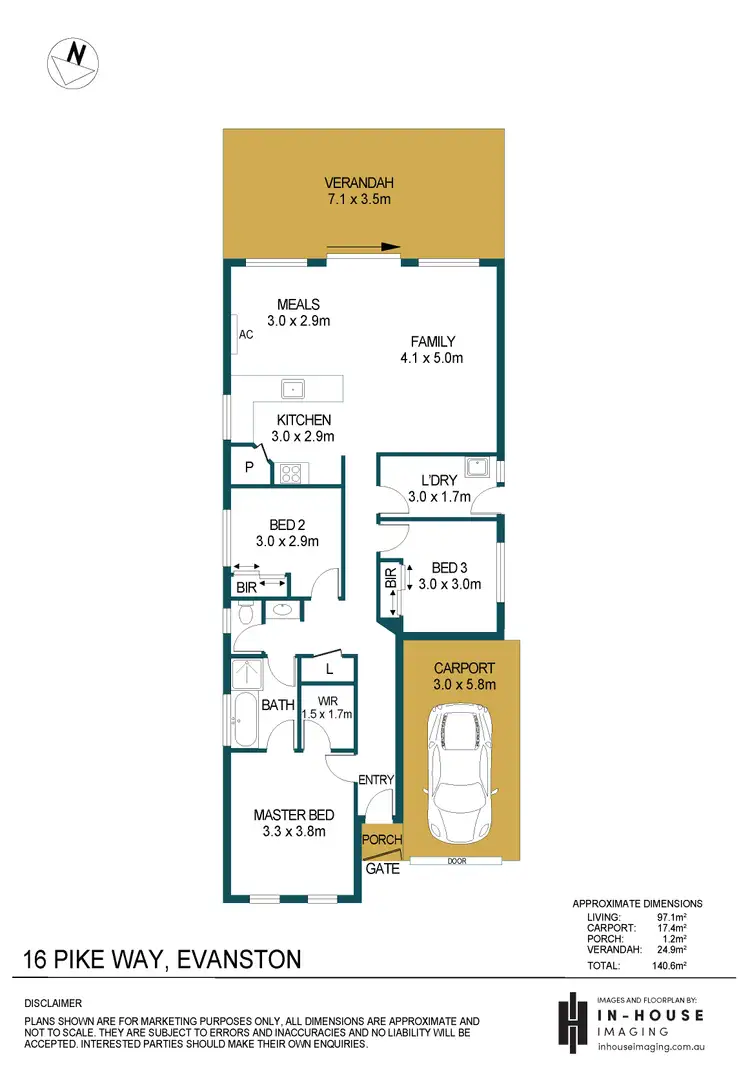 Floorplan of Homely house listing, 16 Pike Way, Evanston SA 5116