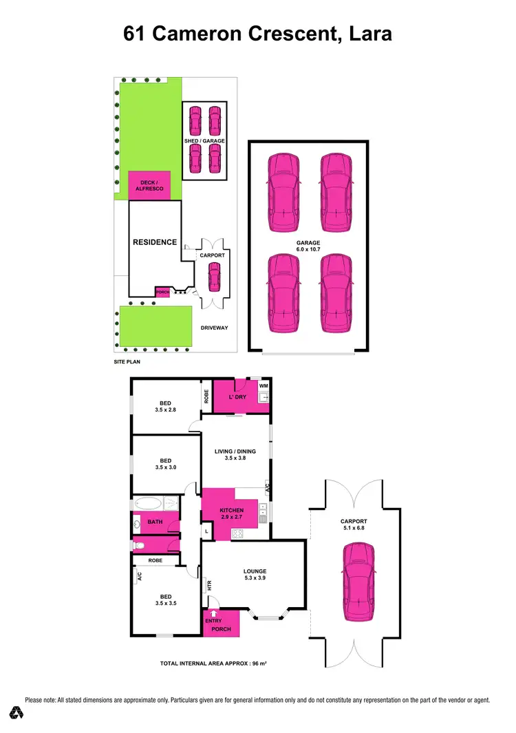 Floorplan of Homely house listing, 61 Cameron Crescent, Lara VIC 3212