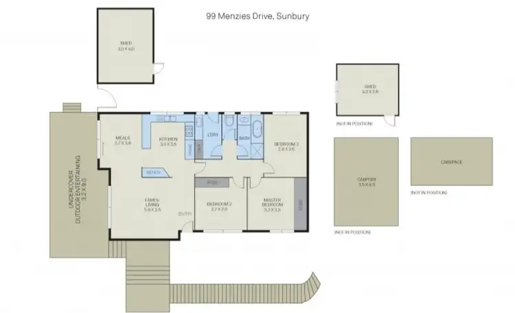 Floorplan of Homely house listing, 99 Menzies Drive, Sunbury VIC 3429