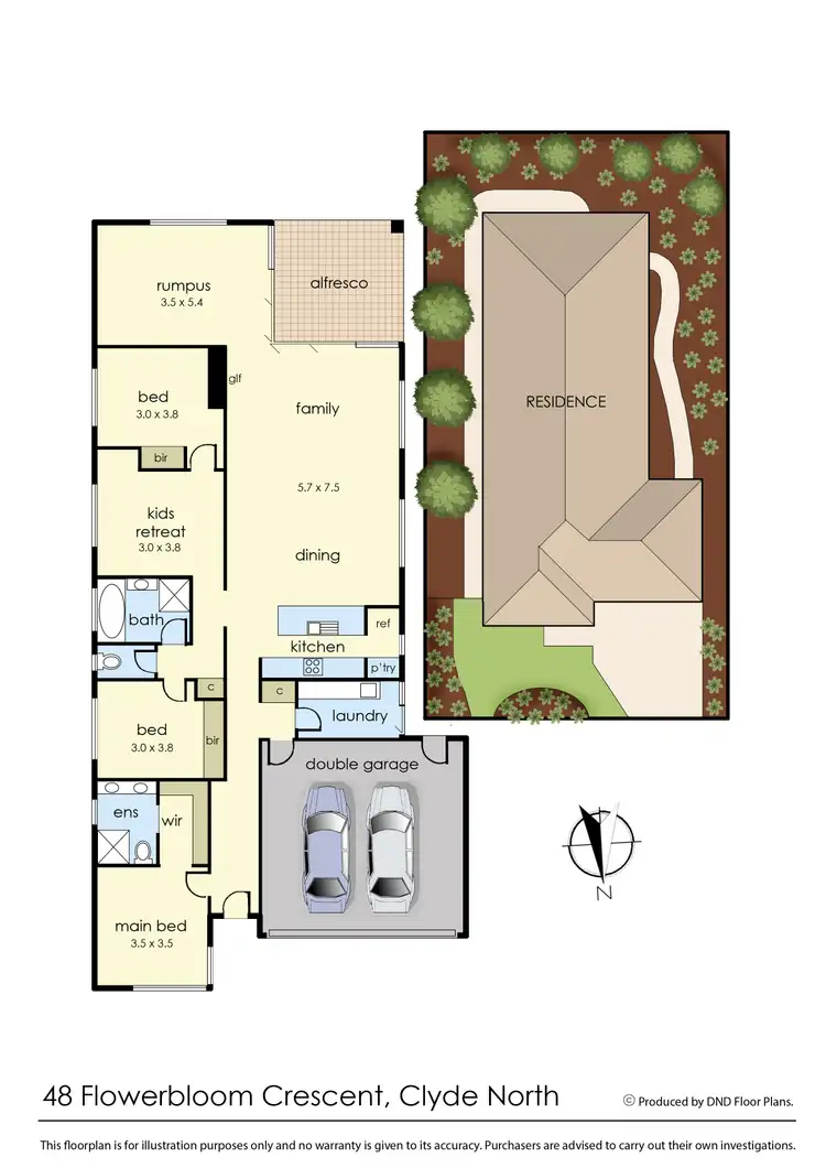 Floorplan of Homely house listing, 48 Flowerbloom Crescent, Clyde North VIC 3978