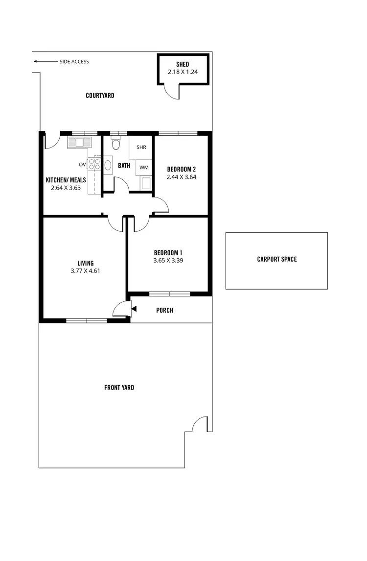 Floorplan of Homely unit listing, 2/43 Stonehouse Avenue, Camden Park SA 5038