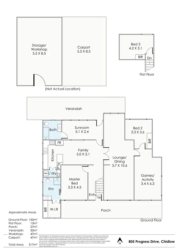 Floorplan of Homely house listing, 805 Progress Drive, Chidlow WA 6556