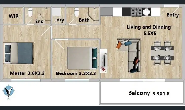 Floorplan of Homely apartment listing, 115/436 Stud Road, Wantirna South VIC 3152