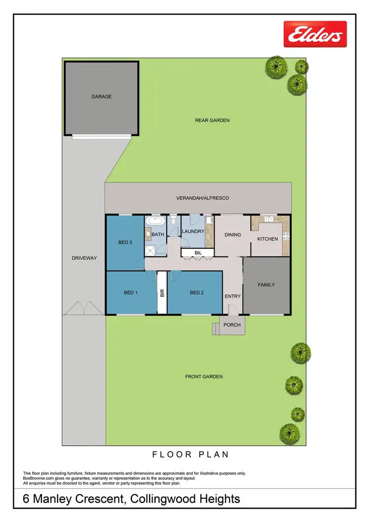 Floorplan of Homely house listing, 6 Manley Crescent, Collingwood Heights WA 6330