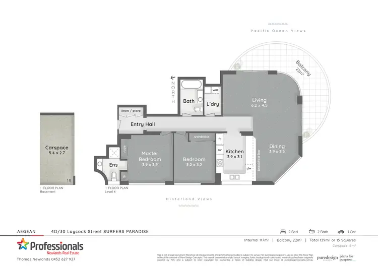 Floorplan of Homely unit listing, 4D/30 Laycock Street, Surfers Paradise QLD 4217