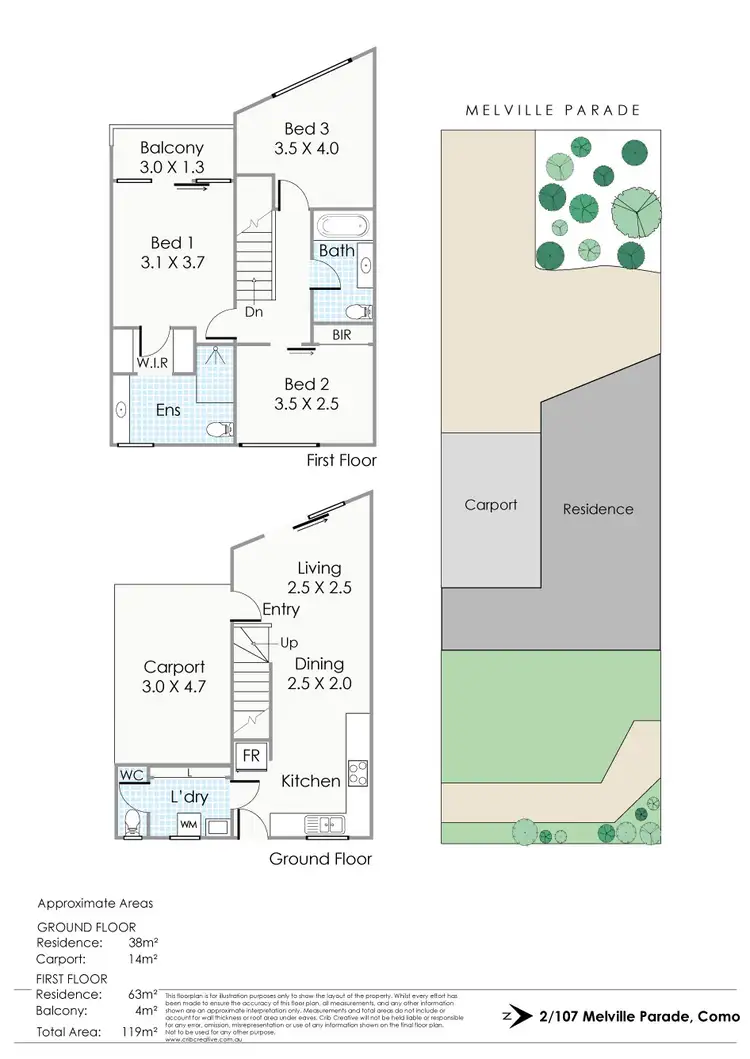 Floorplan of Homely house listing, 2/107 Melville Parade, Como WA 6152
