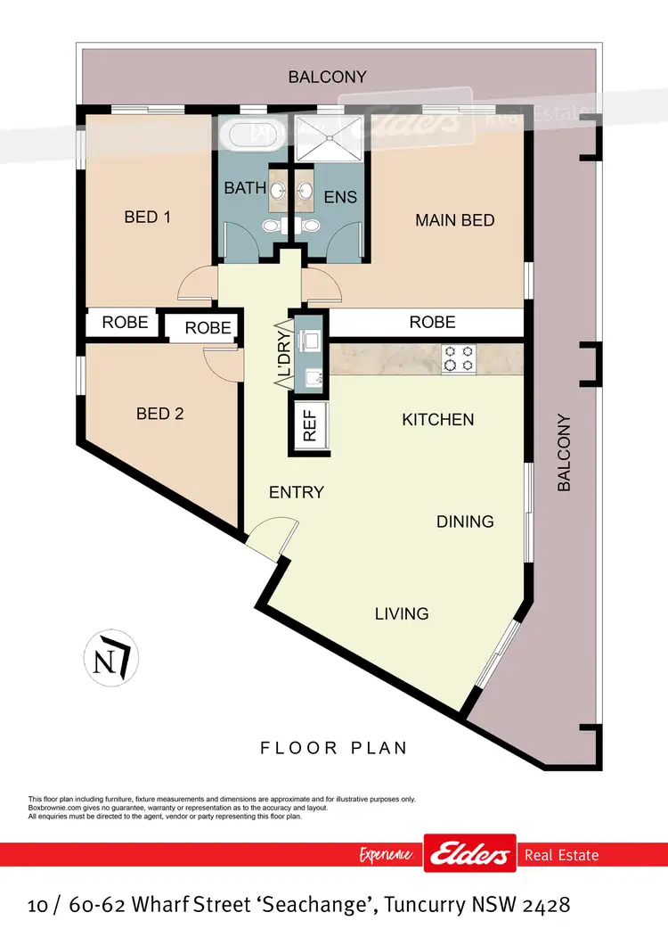 Floorplan of Homely unit listing, 10 / 60-62 Wharf Street 'Seachange', Tuncurry NSW 2428