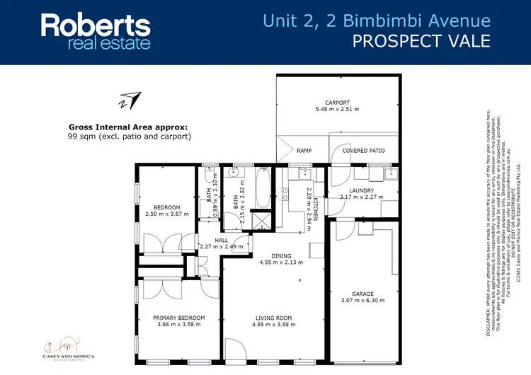 Floorplan of Homely unit listing, 2/2 Bimbimbi Avenue, Prospect Vale TAS 7250