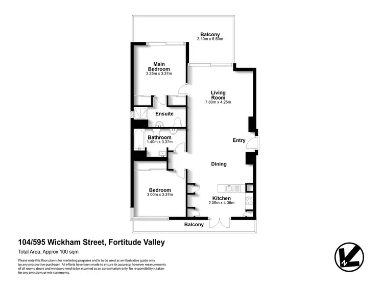 Floorplan of Homely unit listing, 104/1000 Ann Street, Fortitude Valley QLD 4006