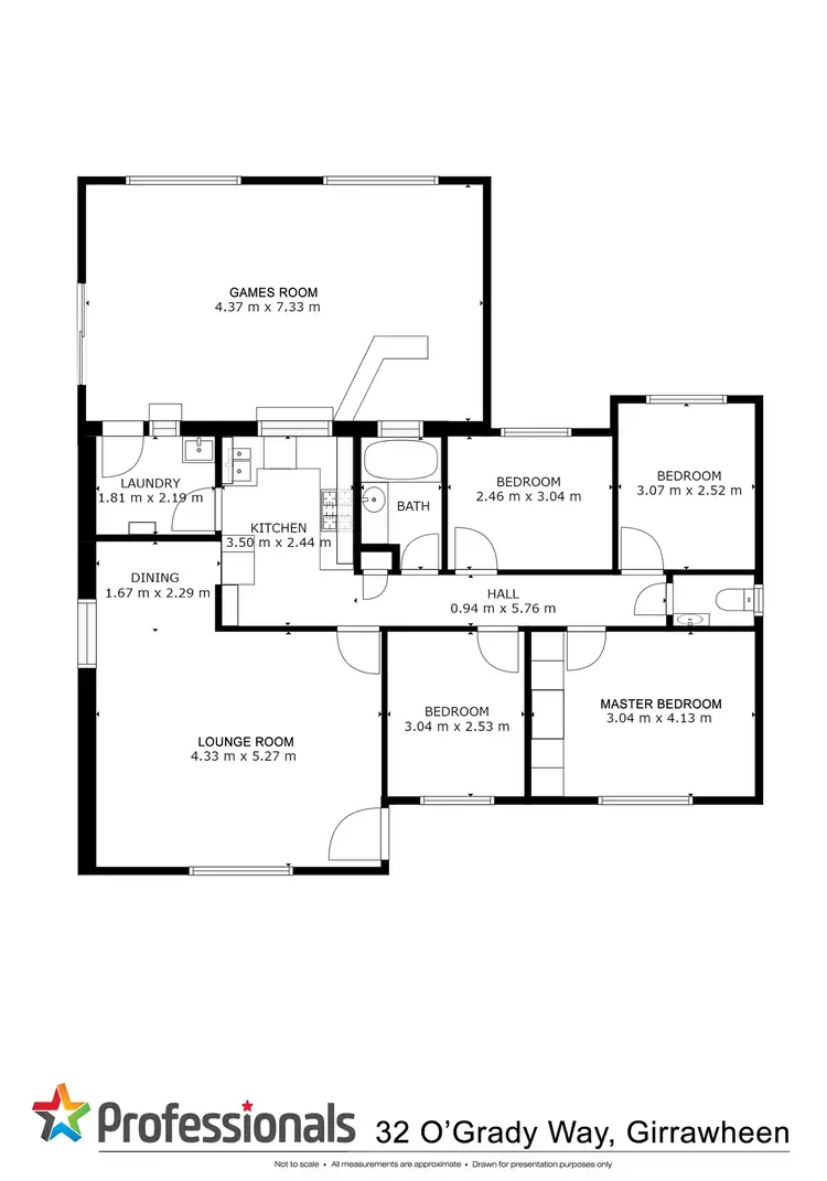 Floorplan of Homely house listing, 32 O'Grady Way, Girrawheen WA 6064