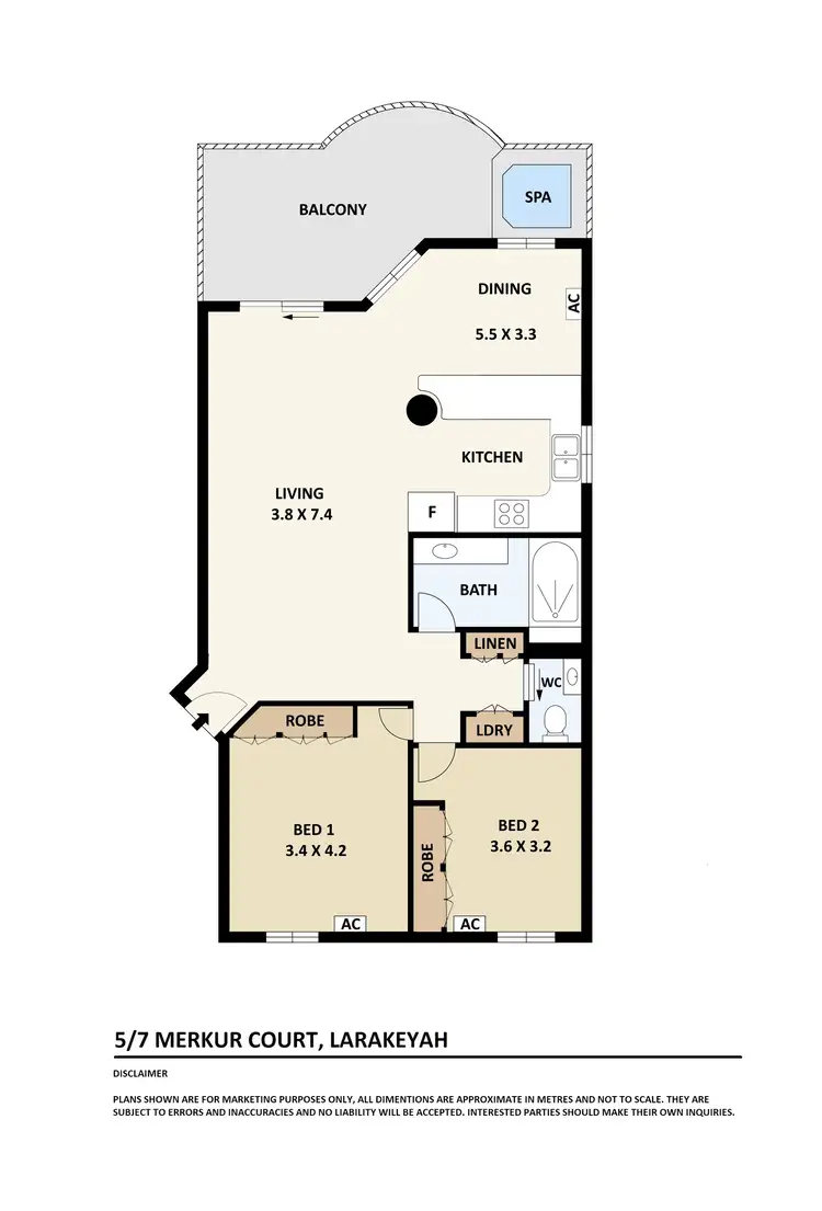 Floorplan of Homely unit listing, 5/7 Merkur Court, Larrakeyah NT 820