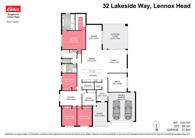 Floorplan of Homely house listing, 32 Lakeside Way, Lennox Head NSW 2478