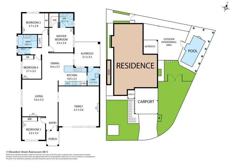 Floorplan of Homely house listing, 13 Benedore Street, Rasmussen QLD 4815