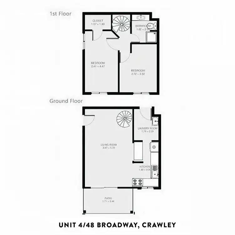 Floorplan of Homely apartment listing, 4/48 Broadway, Crawley WA 6009